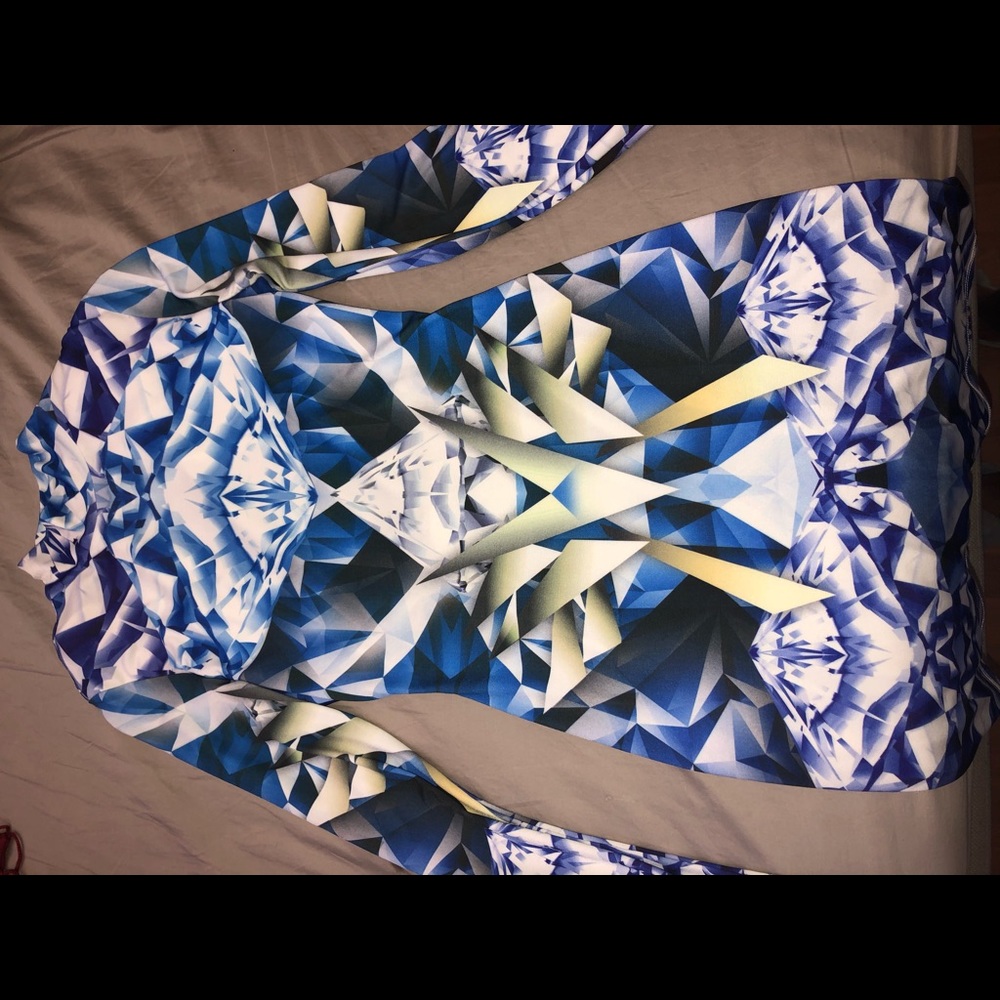 High neck long sleeve bodycon dress